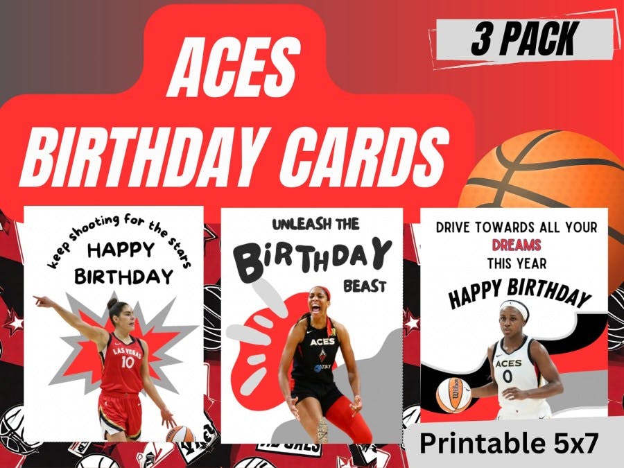 Las Vegas Aces birthday cards