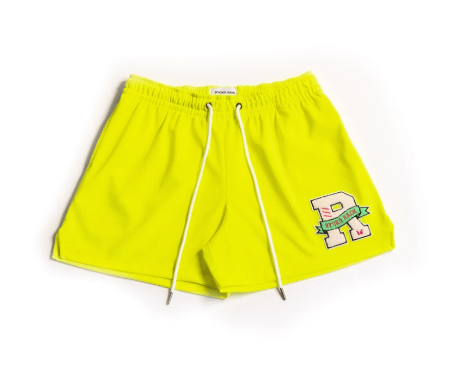 Ryoko Rain Neon Basketball Shorts in Yellow