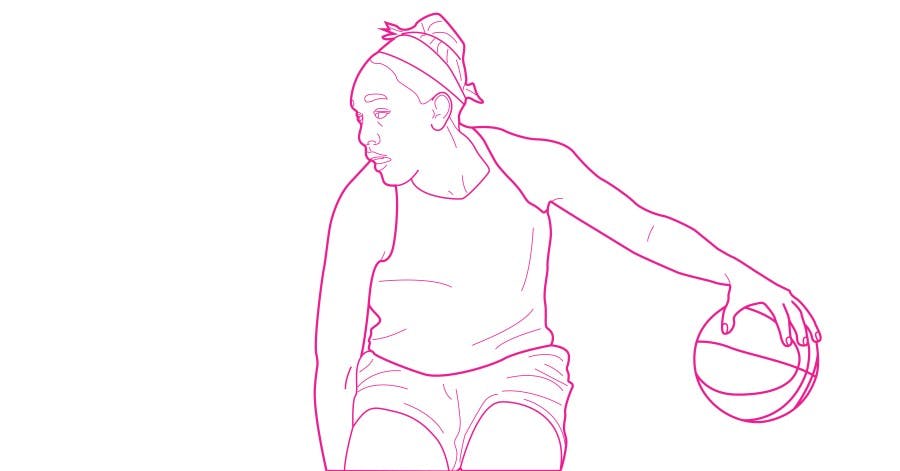 A'ja Wilson WNBA coloring book page for free from Queen Ballers Club 