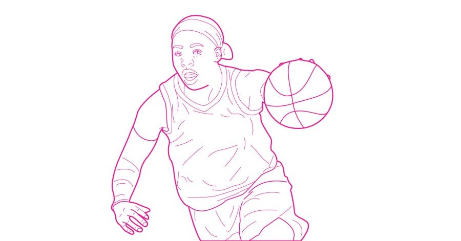 Arike Ogunbowale free coloring page WNBA from Queen Ballers Club
