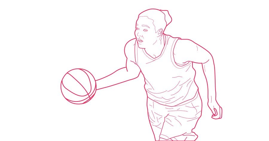 Napheesa Collier free coloring book page from Queen Ballers Club