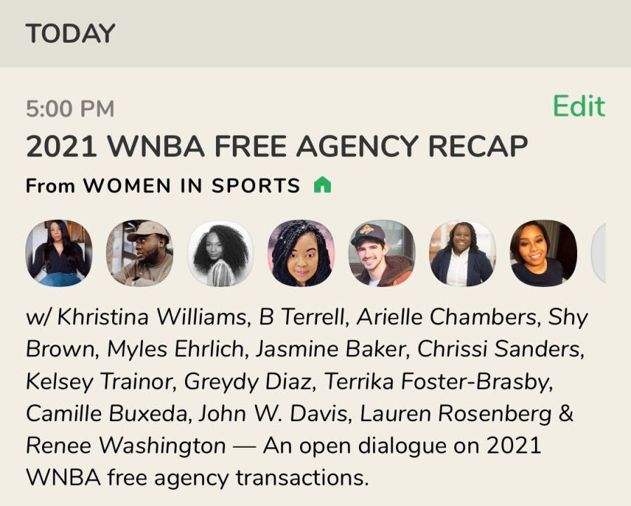 WNBA Clubhouse chat is a great WNBA media podcast to listen to