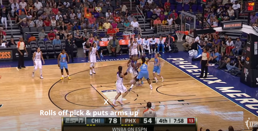 Brittney Griner WNBA runs the pick and roll