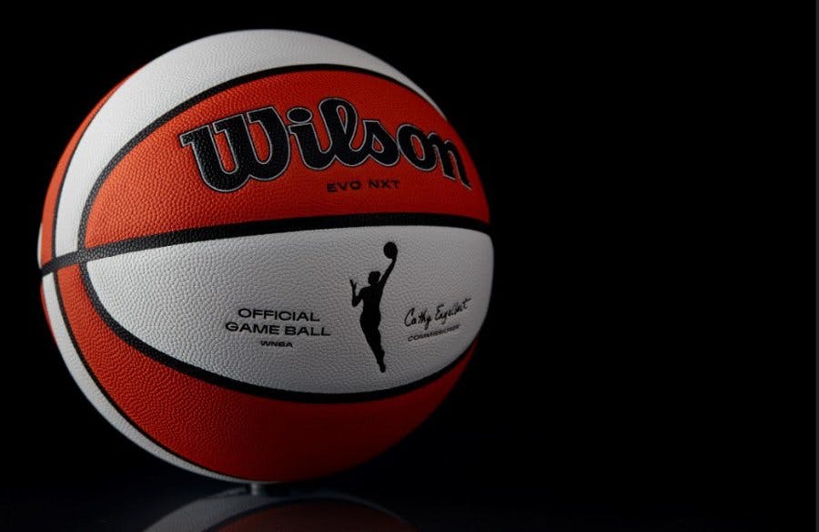 The new 25th anniversary WNBA ball