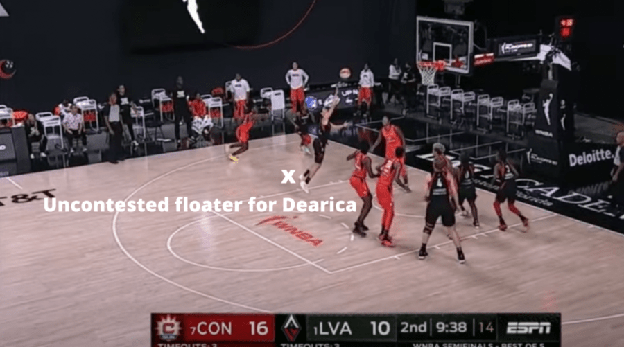 Dearica Hamby WNBA player hits an uncontested floater