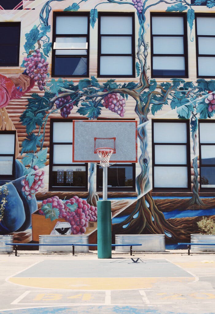 Cool photo of basketball court