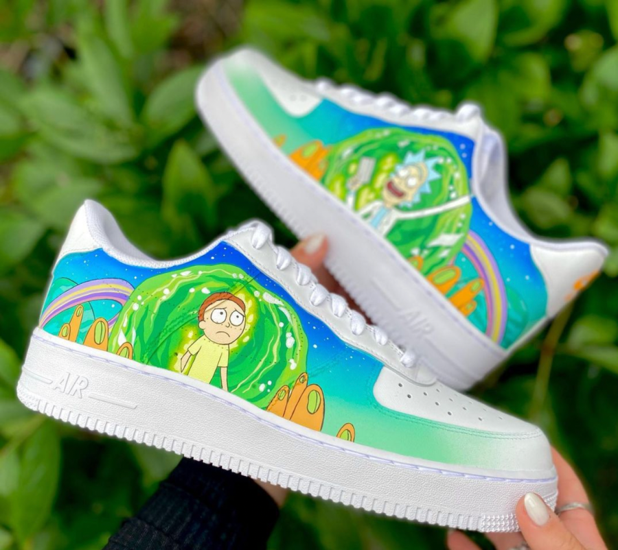 Rick and Morty custom air force ones for basketball players