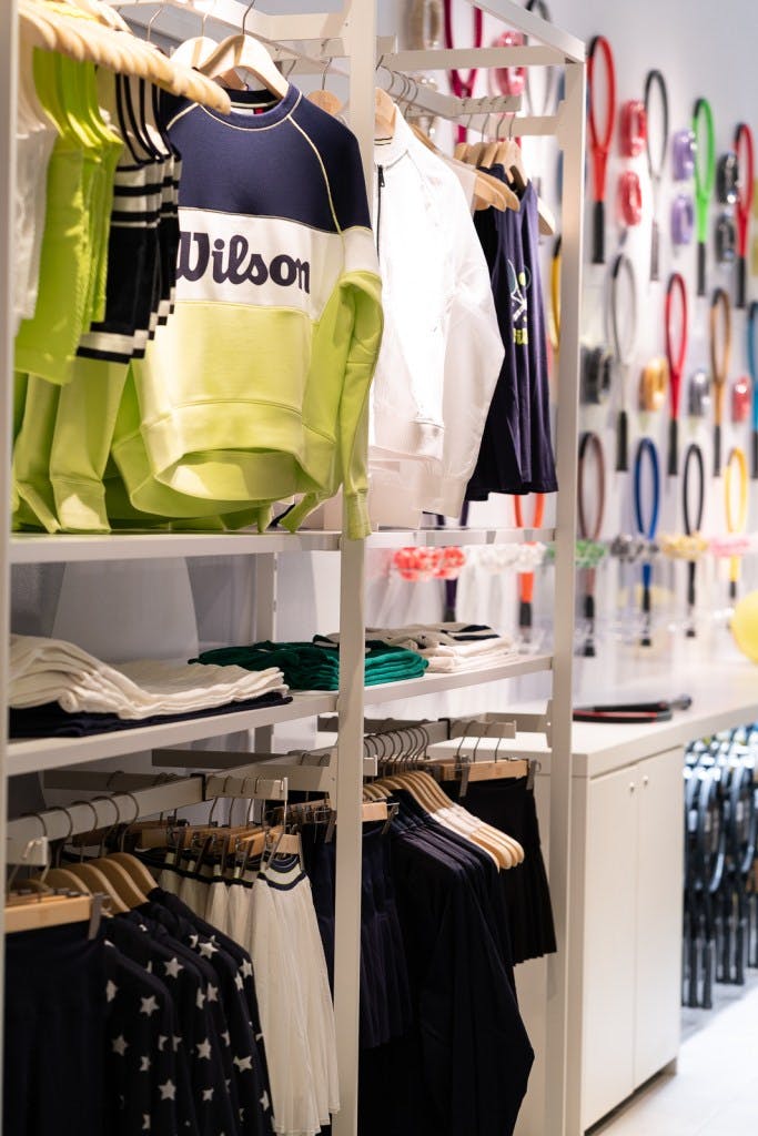 Wilson Sporting Goods Retail Stores beautiful apparel display
