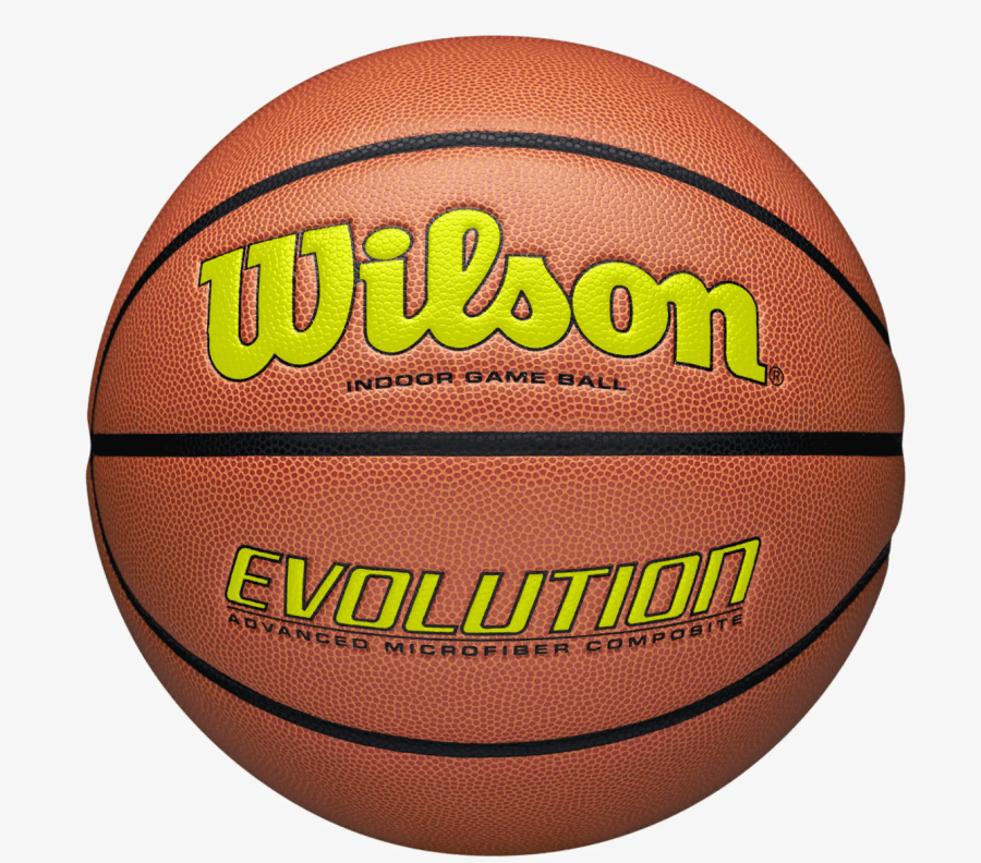 Wilson Evolution basketball in yellow beauty shot