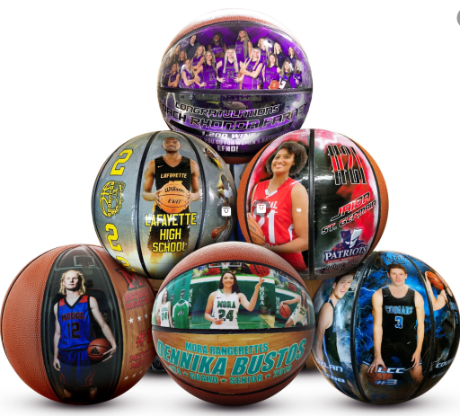 Full panel custom basketballs