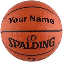 Customized Spalding basketball that says Your Name