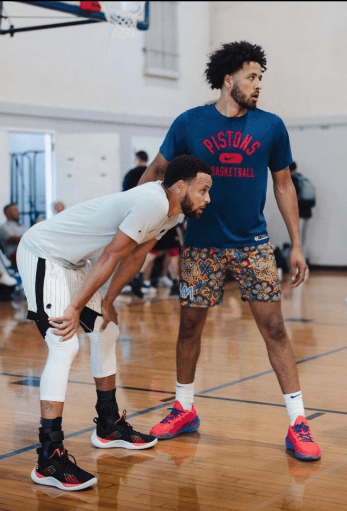 Steph Curry and Cade Cunningham in LVM LA