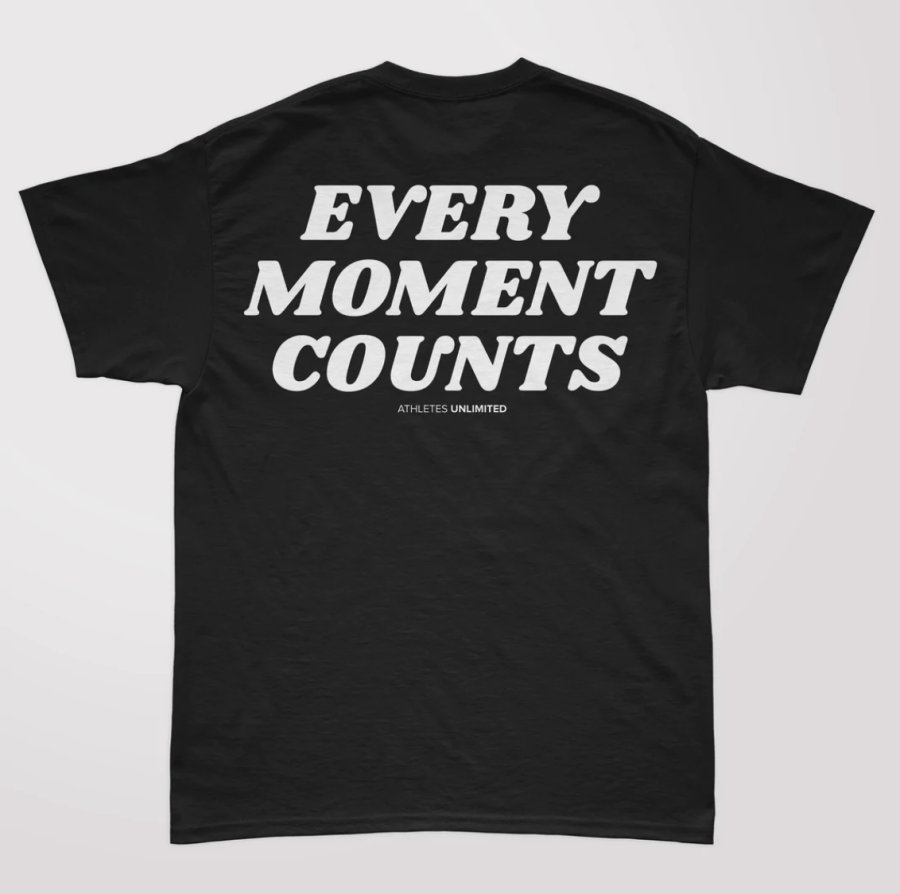 every moment counts black athletes unlimited t-shirt