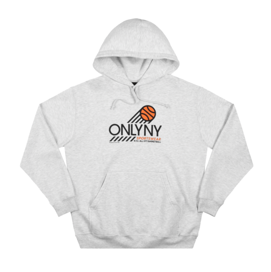 ONLY NY gray basketball sweatshirt flat