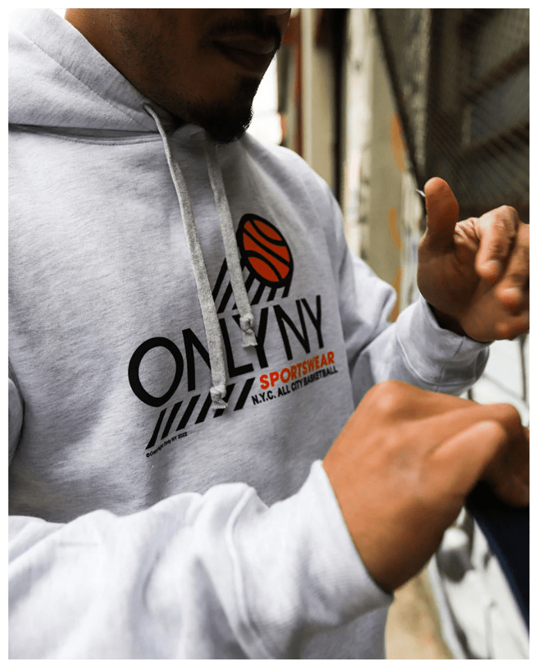 ONLY NY gray basketball sweatshirt