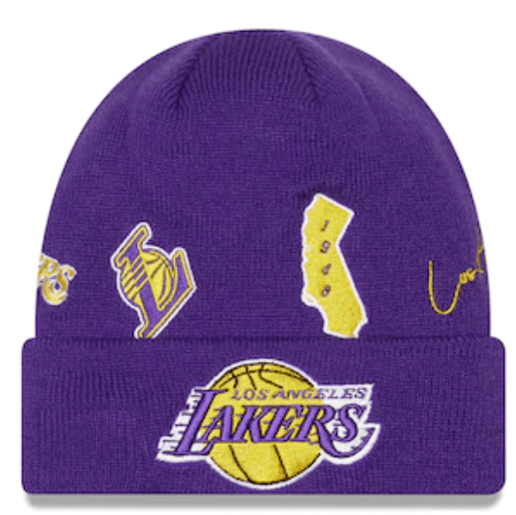 Lakers basketball winter hat