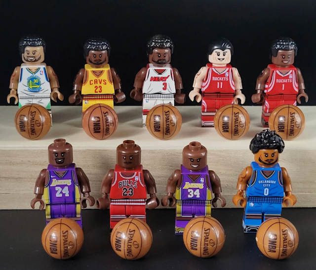 Mini basketball NBA player figurines