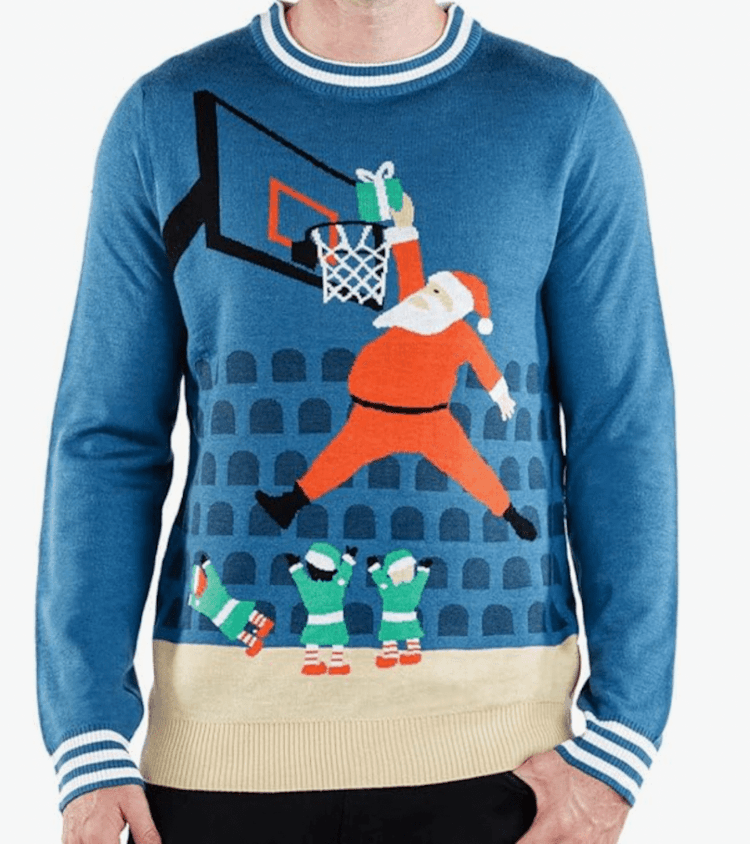 Santa Dunking on elves Sweater