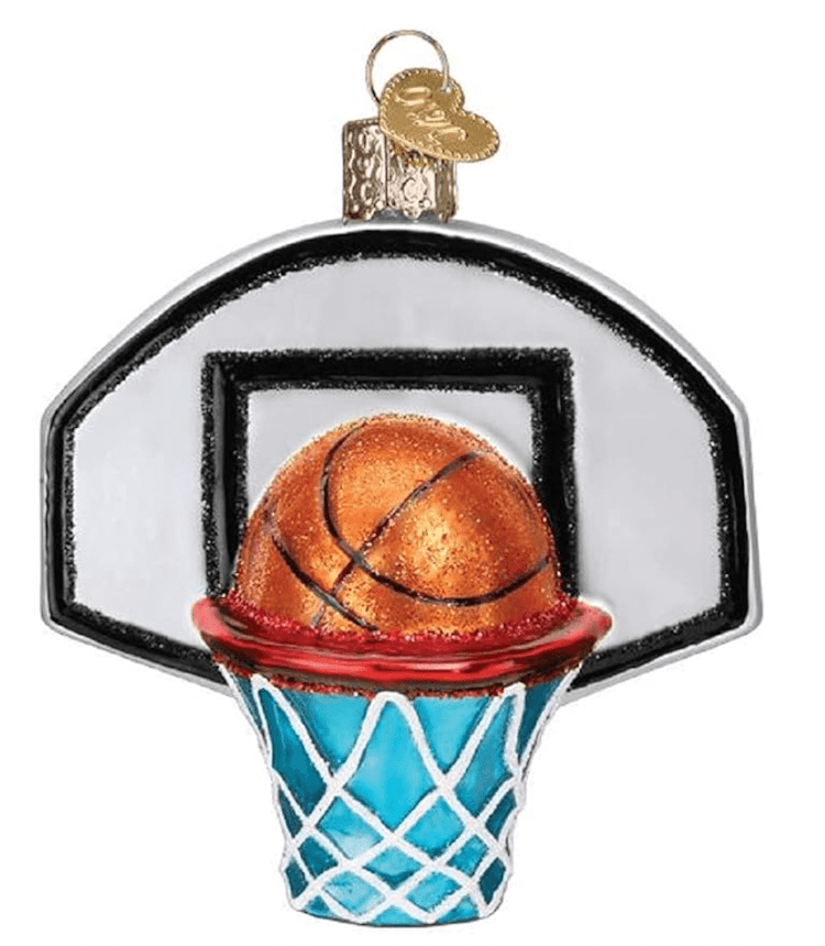Glittery basketball hoop