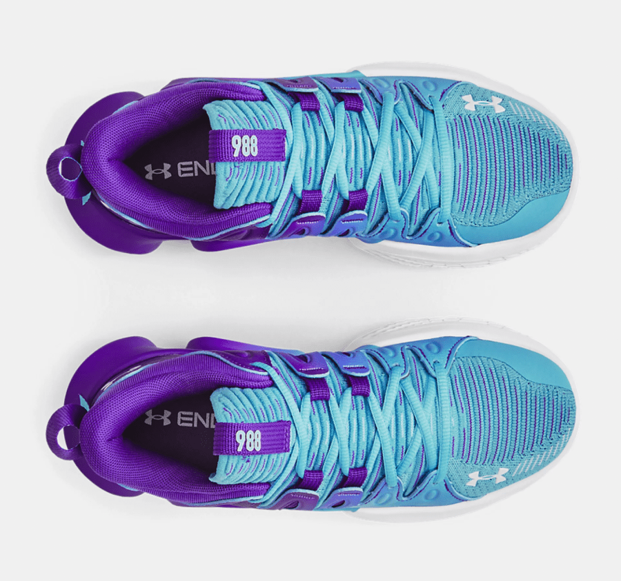 teal and purple Women's UA Flow Breakthru 4 MHA Basketball Shoes