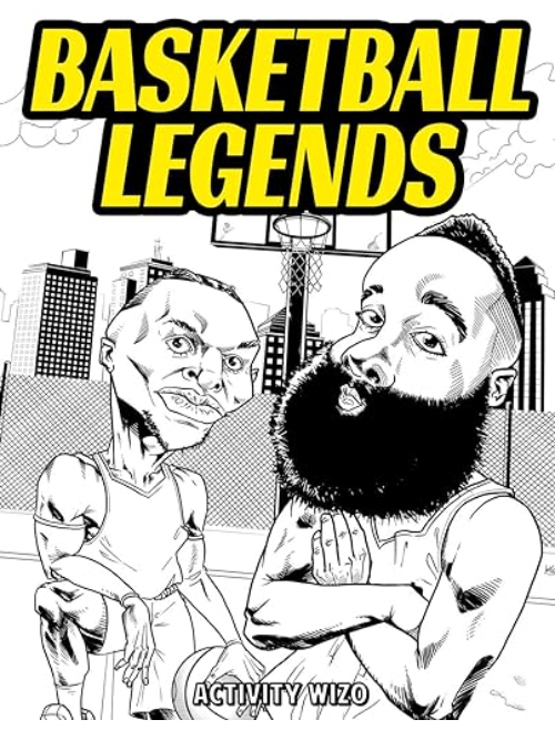 Baskeball NBA legends coloring