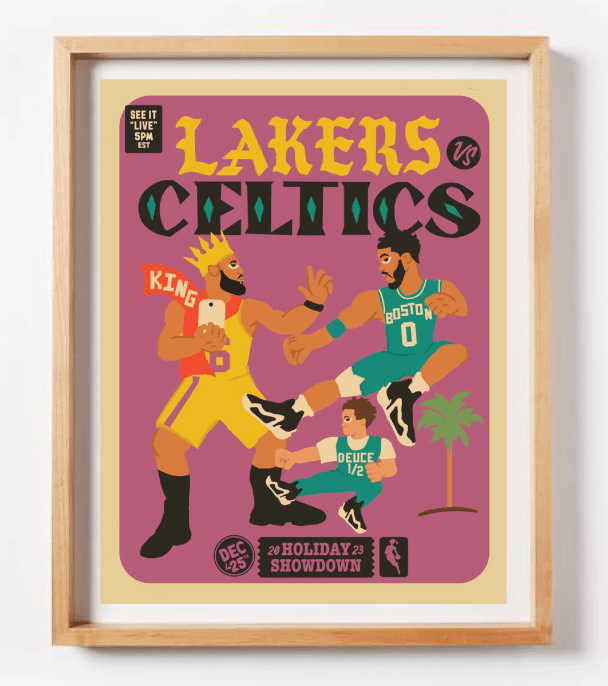Lakers Celtics poster