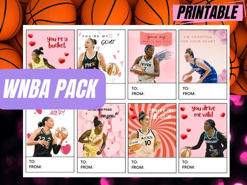 WNBA valentine's day cards